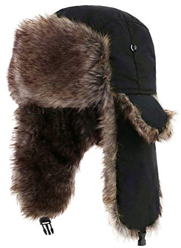 WINBST Unisex Wintermütze mit Ohrenklappen Fellmütze Kunstfellmütze Fliegermütze für Skifahren, Schlittschuhlaufen und andere Outdoor-Aktivitäten