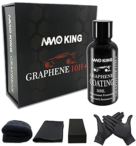 MOLVCE Ceramic Versiegelung Auto 10H Graphen Nano Keramik Versiegelung für Autos, KFZ Nano Ceramic Coating Hochglanz, Kratzfest, super hydrophobe, Hightech Lackschutz, mit Handschuhen, 30ml