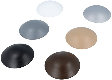 MS Beschläge Türpuffer selbstklebend Wandtürstopper Kunststoff Wandpuffer Türstopper Wandschützer Türklinkenstopper Anschlagspuffer (Ø 40mm, Beige)
