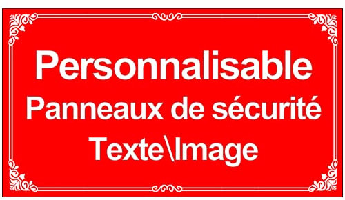 SXLONG Panneaux de Sécurité-Personnalisable Signalétique Intérieure/Extérieure-Panneau Signalétique-Vidéo Surveillance Panneau Plaque Alarme - pour Garage, Hôtel, école, Jardin, Adresse Résidentielle