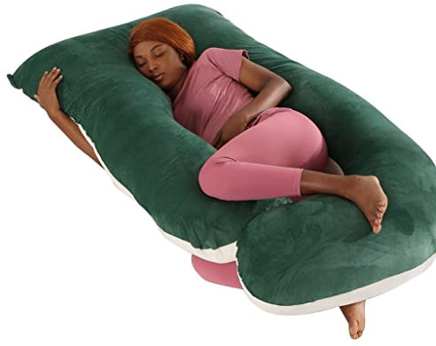Seitenschläferkissen J-förmiges Plüsch-Körperkissen for Schwangere AB-Seitenkissen for Schwangere.Wissenschaftlicher Schlaf for Stressabbau (Color : A4, Size : 180x80cm)