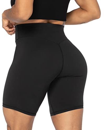 Sunzel Women's No Front Seam High Waisted Biker Shorts for Yoga Workout