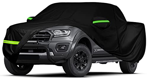 Pickup Autoabdeckung, Auto Abdeckplane Vollgarage Ersatz für Ford Ranger, Toyota Hilux, Nissan Navara, VW Amarok, 300D Outdoor wasserdichte Staubdicht Abdeckung