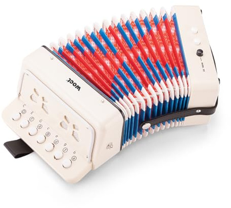 New Classic Toys Leksak dragspel med musikbok - vit
