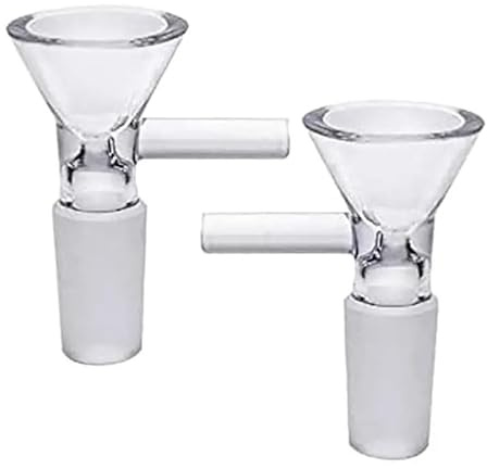 Fenny's Creations - 18mm/14 Spare Bong Bowl Parts Smoking Accessories for Tobacco Glass Bong Accessories and Parts Glass - (Set of 2) Water Bong Smoking Tools (18mm 2pk)