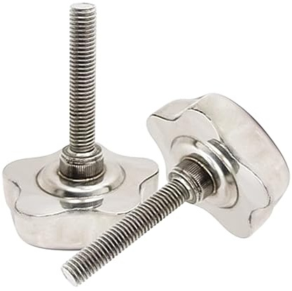 Runxingfu 1Pcs M6 M8 M10 M12 Metrisches Gewinde Sterngriffe Klemmung Knopfgriff Edelstahl Gerändelt Rändelschraube Handgriff Knöpfe Schrauben Anzugsgewinde Ersatz Maschinenhandgriff