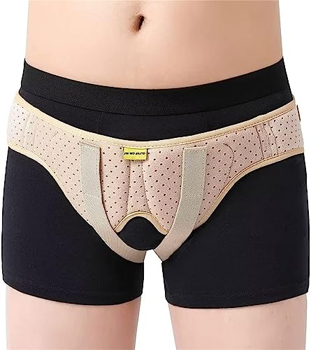 Herniengürtel für Einzel-/Doppel-Leisten- oder Sporthernien, Hernien-Stützbandage für Männer, Schmerzlinderung, Genesungsgurt mit 2 abnehmbaren Kompressionspolstern, M