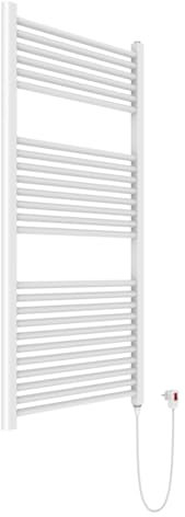 Kiamami Valentina Scaldasalviette Elettrico in Acciaio Bianco 60x120 25 Tubi Orizzontali