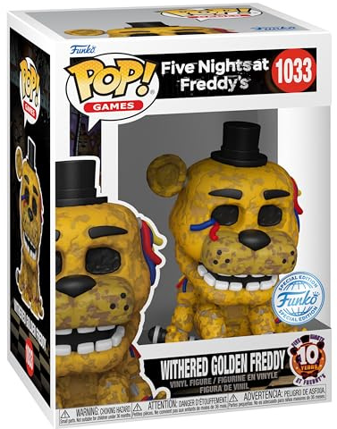 Funko Pop! Games: Five Nights at Golden Freddy's (FNAF) - Withered Gldn Frdy - Five Nights at Freddy's - Figurine en Vinyle à Collectionner - Idée de Cadeau - Produits Officiels - Video Games Fans