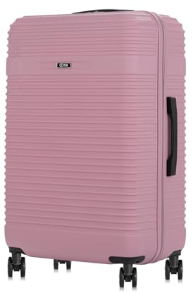 OCHNIK Großer Koffer | Hartschalenkoffer | Material: ABS | Farbe: Puder Rosa | Größe: L | Maße: 76x51x30cm | Volumen: 97 Liter | 4 Rollen