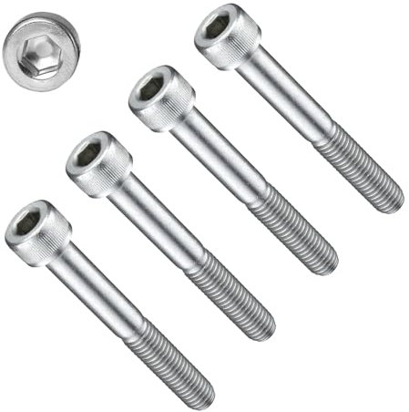 TERF® M4 X 45mm Hex Socket Cap Head Machine Screws High Tensile Grade 12.9 Machine Screw M4 (4mm) X 45mm Allen Key Hexagonal Socket Cap Bolts - Pack of 20