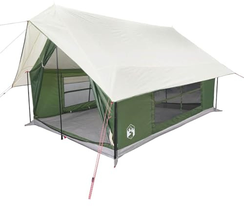 vidaXL Campingzelt 5 Personen Grün Wasserdicht