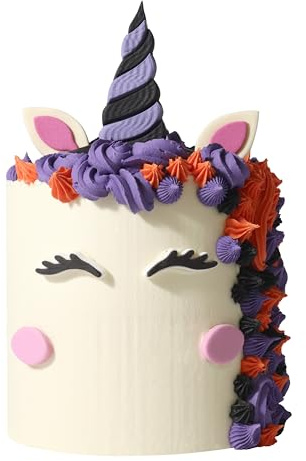 PME Halloween Edible Cake Decorations - Witch-Unicorn (Set of 7)