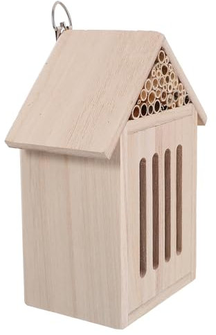 YARNOW Holz Insektenhotel Für Garten Bienenhaus Nistkasten Schmetterlingsunterkunft Marienkäferhaus Insektenhaus Unterschlupf Für Insekten Ökosystem