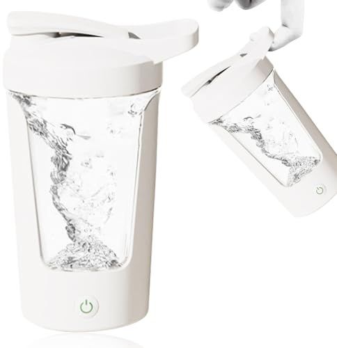 FOGARI Elektrisk shaker, mixer för shakes utan klumpar, proteinshaker, 7 000 varv/min, USB-C-snabbladdning, uppladdningsbar Protein Shaker (vit)