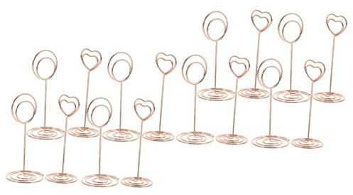 DIYEAH 16stücke Mini Tischkartenhalter Foto Für Hochzeiten Und Feiern Rosegold Und Dekorativ Und Vielseitig Einsetzbar Für Tischdekoration Und Erinnerungsfotos
