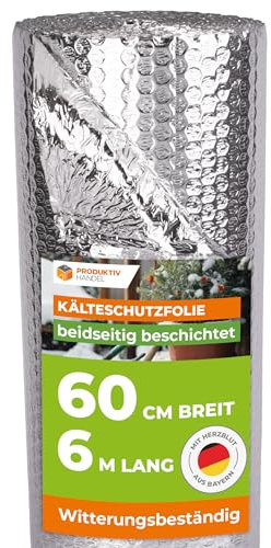 Kälteschutzfolie für Kübelpflanzen 60cm x 6m - Isolierfolie beidseitig beschichtet | Winterschutz für Kübelpflanzen | Frostschutz & Wärmespeicherung