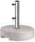 Sekey Pied de Parasol en Granit avec Tube en Acier Inoxydable, Socle de qualité supérieure, pour mâts de Parasol jusqu'à 22-38 mm, Support de Parasol de Balcon, 25 kg, Rond, Gris