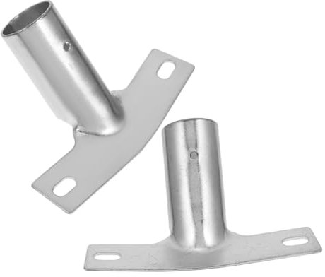 GOOHOCHY 2pcs Metal Broom Handle Brackets Replacement Connectors for Extension Poles Aluminum Handle Bracket Attachments for Painting and Cleaning Tools