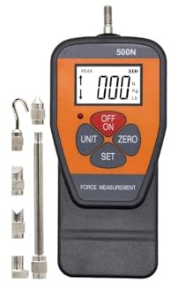 TIEOAXFT Misuratore di Forza Digitale Push Pull Force Tester Attrezzatura Misuratore Portatile Pressa ad Alta precisione 100N/200N/300N/500N Dinamometro(300N)