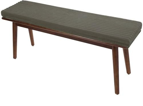 Bankauflage 100×30 CM, 5CM Dicke Cord Bankkissen, Waschbare Sitzauflage Sitzkissen Bank, Stuhlkissen Bankpolster, Gartenbank Auflage Outdoor, Sitzpolster Bankpolster für Küche Esszimmer, Dunkelgrau
