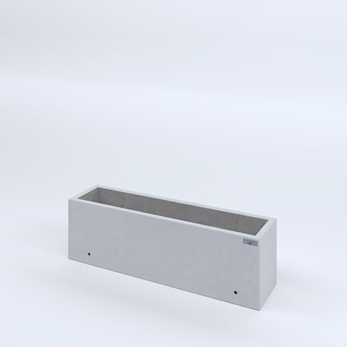 FLORESPIRA FIORIERE IN CEMENTO LISCE RETTANGOLARI SENZA PIEDINI CM100X25X30H BIANCO
