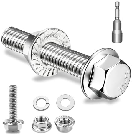 Ezitruz 15 Stück M6x35mm Sechskantschrauben Edelstahl 304 Flansch Schrauben Außensechskan Unterlegscheiben Federringe & Muttern/Schrauben-Sortiment mit Sechskant Stecknuss