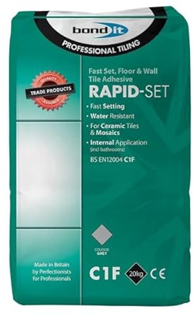 Bond It Rapid Set Tile Adhesive Rapid Floor Cement Wall Ceramic Bag Grey