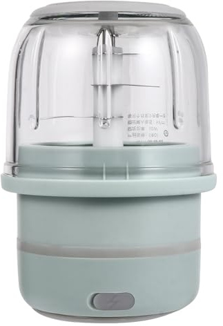 TOYANDONA Hachoir à Viande Électrique Multifonction 300 Ml Vert Transparent Bol Amovible Lame Robuste en Acier Inoxydable Pratique pour Hacher Viande Légumes et Fruits Cuisine