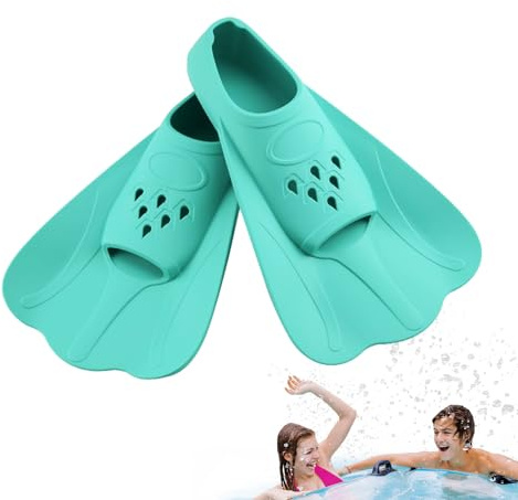 Pinne da nuoto per bambini, pinne corte per allenamento per bambini, pinne corte per piscina, snorkeling, piscina, bodyboard, immersioni, fitness, viaggi, spiaggia, vacanze