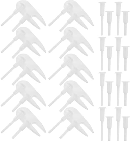 Veemoon Kit de Remplacement 60 Pcs Bouchons de Valve en Plastique Abs pour Ballon de Yoga et Ballon D’Exercice Gonflable, avec Extracteur, Bouchons Anti-Fuite Longs 5 Cm et Courts 3,5 Cm,
