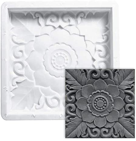 Square Paving Mould Garden Concrete Molds Stepping Stone Path Maker for Walkway Pavement, Décor extérieur