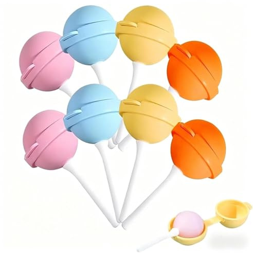 Moldes Para Paletas Heladas En Silicona, Molde Reutilizable Paras Hielo Con Forma De Piruletas, Molde Redondos Paras Helados, Para Jugo, Yogur Y Postres Helados