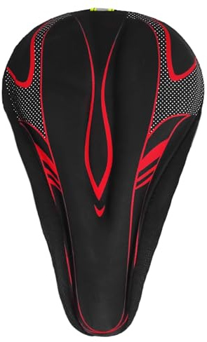 CUCUBA® Fahrrad SATTELÜBERZUG SATTELDECKE SATTELBEZUG MIT Gel GEFÜLLT FÜR ONROADBIKES OFFROADBIKES MOUNTAINBIKES FAHR UND RENNRÄDER USW - Geschenkidee (Farbe: Rot)