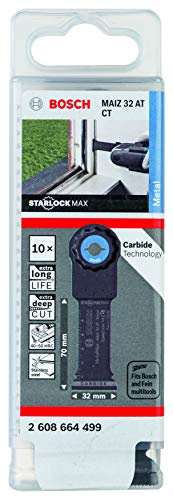 Bosch Professional 10 Stück Tauchsägeblatt MAIZ 32 AT MetalMax (für gehärtetes Metall, Starlock, 70 x 32 mm, Zubehör Multifunktionswerkzeug)