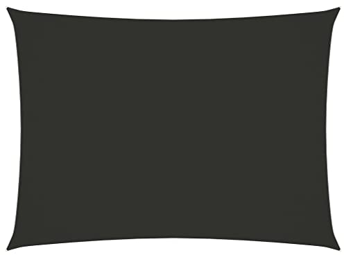 vidaXL Toldo Parasol Lona Protector Solar Sombra de Patio Jardín Terraza Balcón Parque Exterior de Vela Rectangular Tela Oxford Gris Antracita 2x3,5 m