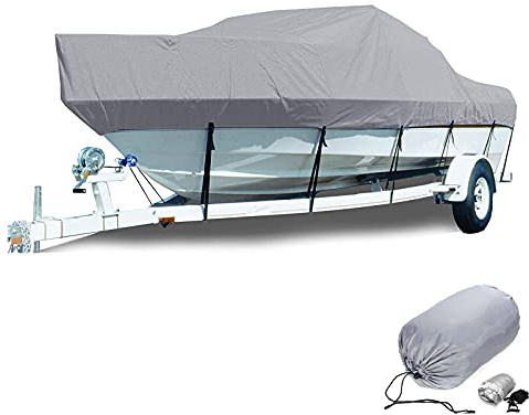 DTLEO Bootspersenning Bootsabdeckung Premium Boot Persenning, 11-27ft 600D Oxford Gewebe Bootspersenning Abdeckung Persenning wasserdichte Anti-UV Bootsplane,21to24ft