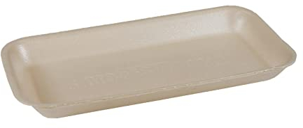 PAMPOLS Pack de 800 Bandejas de Porexpan Biodegradables 265x135x25 mm | Ideales para Preservar Carnes, Pescados, Embutidos, Quesos, Frutas, etc. | Reciclables, Ligeras y Versátiles | Color Crema