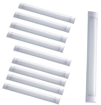 Brightex, (Pack of 10 Led Batten Lights 6FT -180cm- 72W - 7200 lumens Tube Light Fitting Garage Office Shop Ceiling mounting Fluorescent Slimline lamp Light Strip Lights (Cool White 6500k)