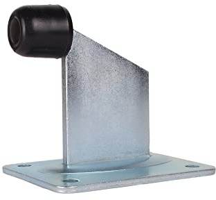 Torstopper mit Gummipuffer Stahl verzinkt | 100 x80 mm für Schiebetore, Drehtore und Türen | Türpuffer Bodenanschag Anschlagpuffer