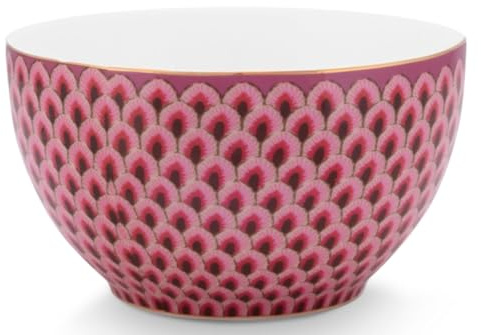 Pip Studio 5100319 Flower Festival scallop Bowl dark pink 9,5 cm (1 Stück)