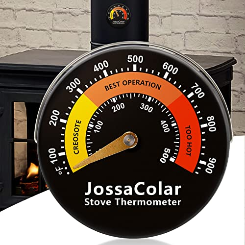 Jossacolar Log Burner Thermometer Magnetic Wood Stove Thermomter Flue Thermometer Log Burner Temperature Gauge Log Burner Accessories Firepalce Tool Sets