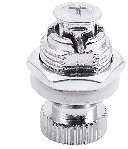 Peukerty Cerradura de palanca para muebles, con perilla redonda, rosca externa 1,7 cm