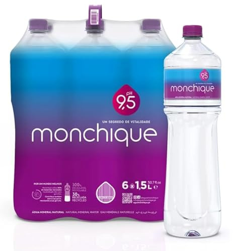 Agua Mineral Natural Alcalina PH9,5 (6x1.5L) Agua de Monchique