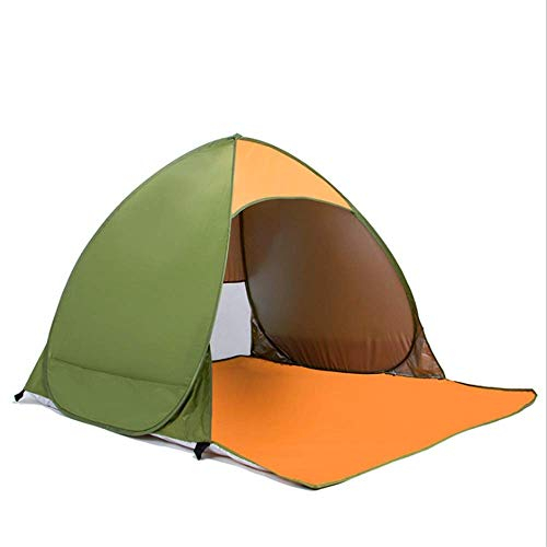 Familienzelt, Außenmarkise, Sonnenzelt, tragbares Strand-Sonnenzelt für Camping, Zelt für 2–3 Personen, Außenzelt, 145165110 cm, Grün