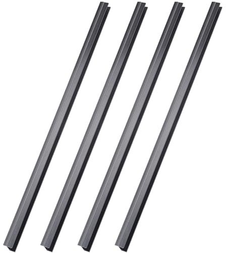 Tenare 4 Stück Hängeregistraturen, PVC, schwarz, Aktenschienen, Hängesystem, hält Ihre Ordner ordentlich und organisiert (1,9 cm Schubladenseiten, 61 cm lang)