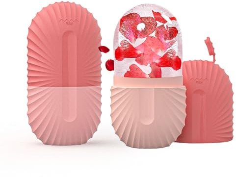 JasCherry Rodillo de hielo para la cara, ice roller facial para aliviar la hinchazón de la cara y los ojos, reutilizable globos de hielo para belleza, facial Cuidado de la piel