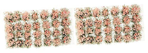 DECHOUS 2 Cajas Modelo De Racimo De Flores Racimo De Flores De Modelo De Paisaje Estático En Miniatura Racimo De Flores Vegetación Mini Trenes Diorama Manual Flores Falsas Resina