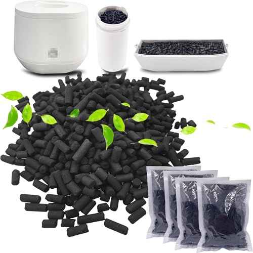 4 Pack Odor Absorbing Carbon Filter Refills for Lomi Smart Waste Kitchen Composter, 12-Month Supplement, Replacement Activated Charcoal Filters Compatible with Electric Countertop Compost Bin