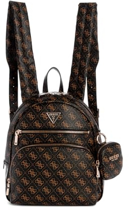 GUESS Damen Power Play, Tech-Rucksack, Braunes Logo, Einheitsgröße